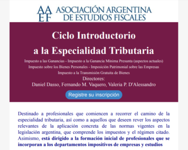 Ciclo Introductorio de la Especialidad Tributaria d ...