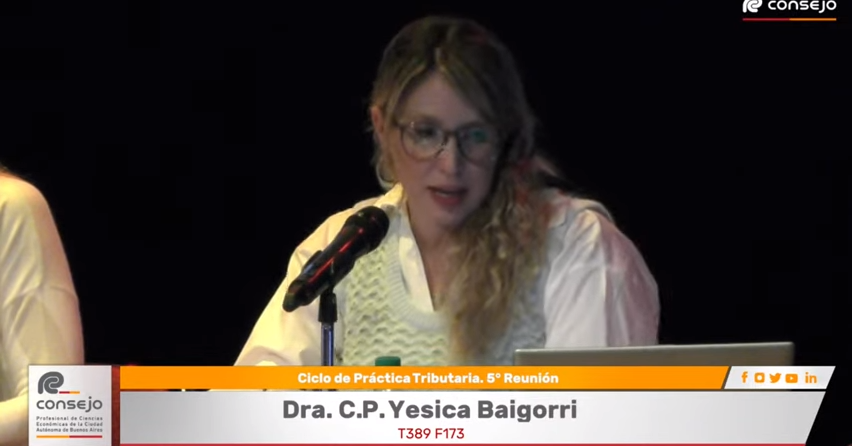 Yésica Baigorri participó en el Ciclo de Práctica Tributaria 5° Reunión 2023 del CPCECABA