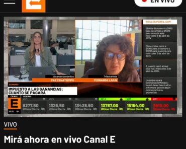 Fernanda Laiún opinó en Canal E junto a Paz Cenat ...