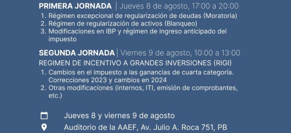 Yesica Baigorri en la Asociación Argentina de Estudios Fiscales