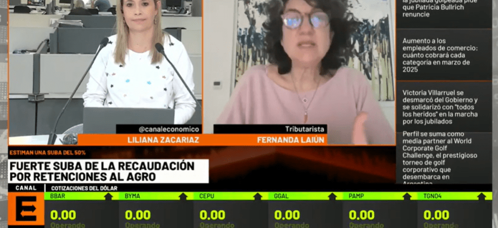Fernanda Laiún en Canal E: los desafíos fiscales del agro y el debate sobre las retenciones
